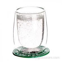 Dubbelwandige borosilicaatglazen en bekers